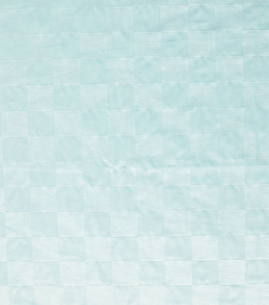 Embossed Aqua Checkerboard Soft   Minky Fleece Fabric