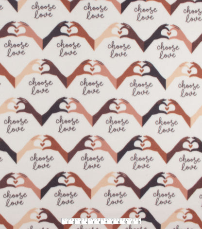 Choose Love Blizzard Fleece Fabric