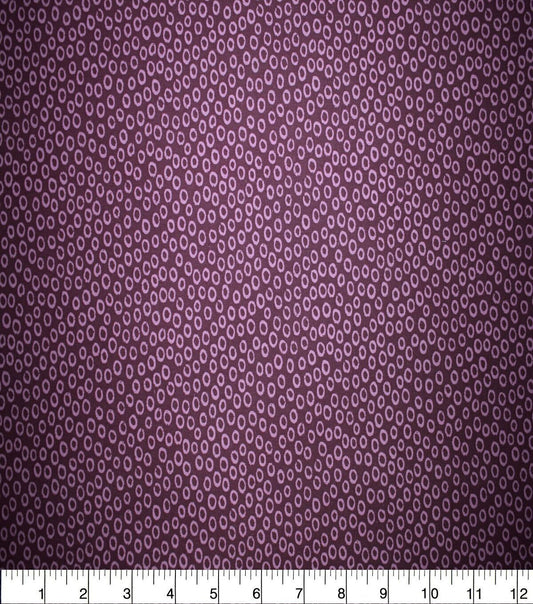 Circle Dots on Purple Quilt Cotton Fabric by Quilter s Showcase