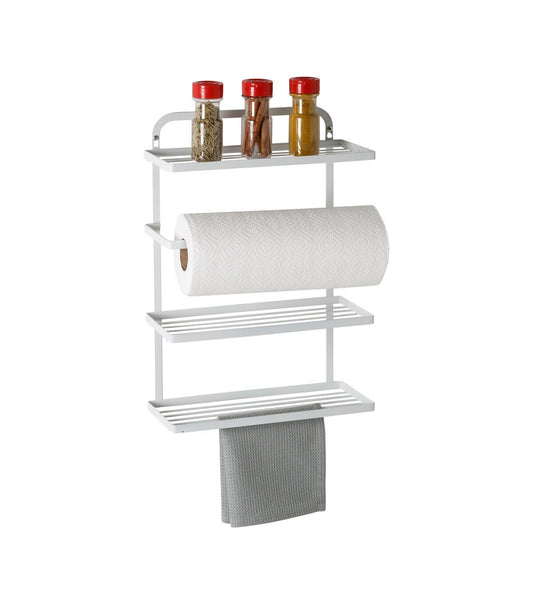 Honey Can Do 12 x 22 Steel Hanging Spice Rack With Paper Towel Holder
