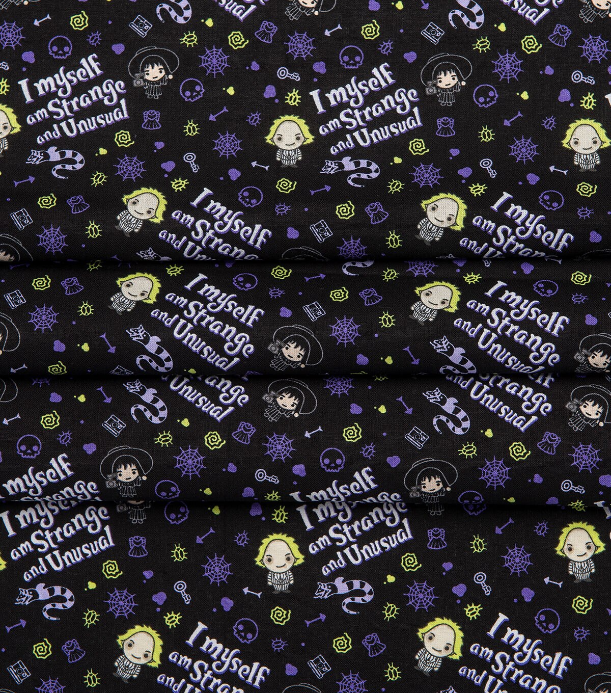 Beetlejuice Strange   Unusual Cotton Fabric