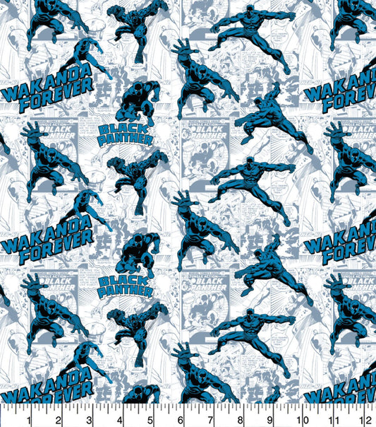Black Panther Comic Tonal Pop Culture Cotton Fabric