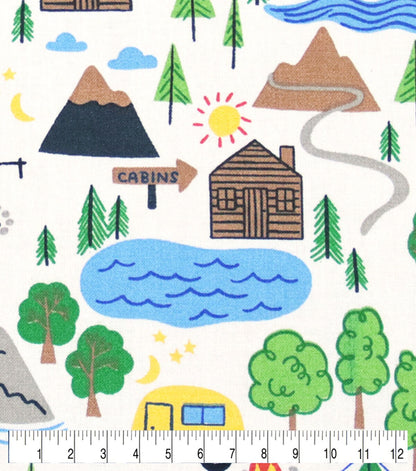 Camping Essentials Novelty Cotton Fabric