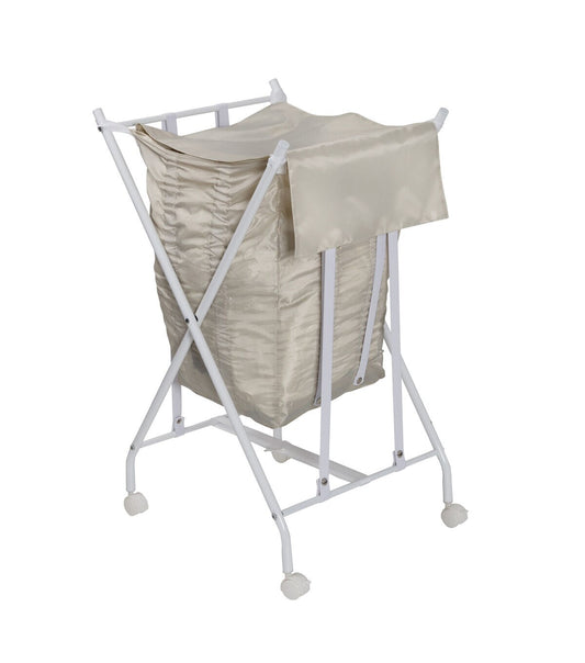 Honey Can Do 18 x 33 White   Natural No Bend Bounce Back Hamper