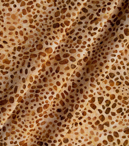 Brown Dots Batik Cotton Fabric