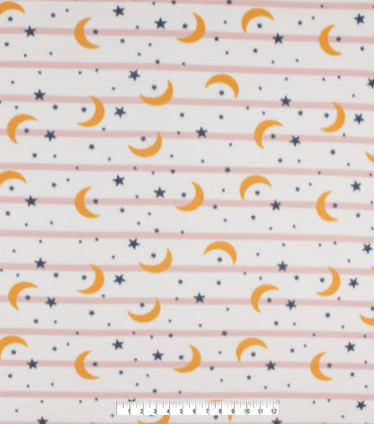 Moon and Stars Blizzard Fleece Fabric