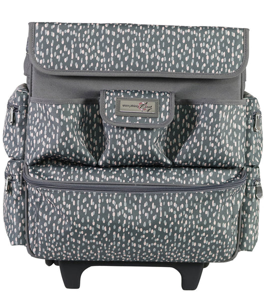 Everything Mary 18 Gray   White Teacher Rolling Tote