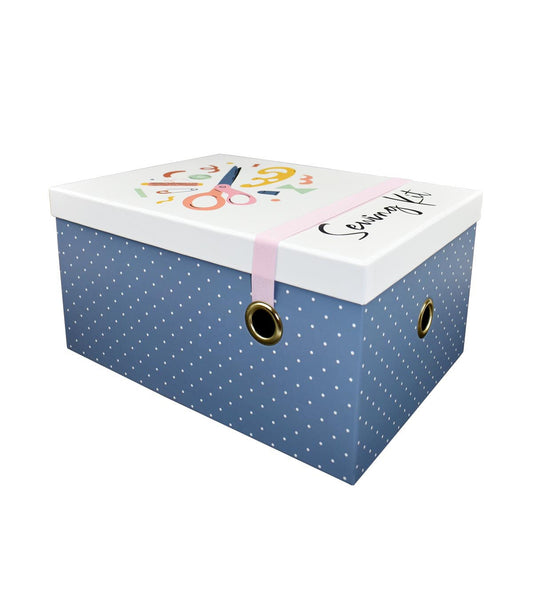 13.5 Sew   Craft Rectangle Box With Elastic Strap by Hudson 43