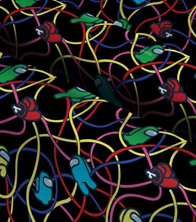 Among Us Emergency Meeting Cotton Fabric