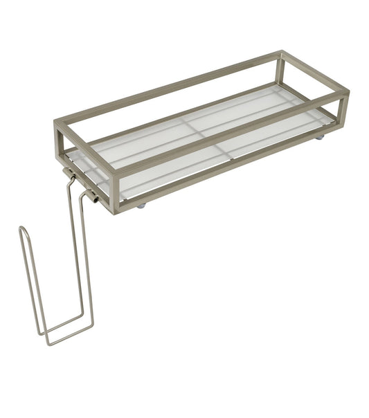 Honey Can Do 22 x 12.5 Satin Nickel Toilet Paper   Storage Tray