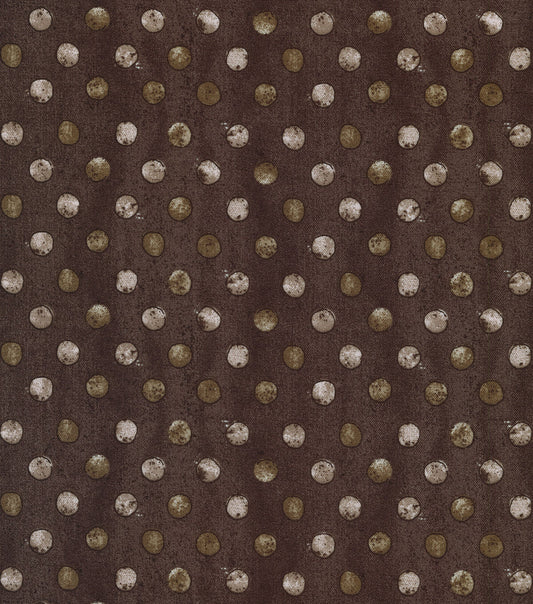 Brown Painted Dots Quilt Cotton Fabric by Keepsake Calico