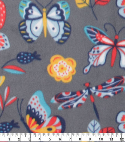Bright Butterflies Blizzard Fleece Fabric