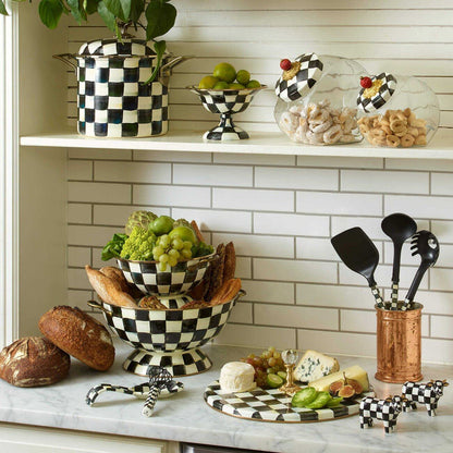 Courtly Check Enamel Compote - Small