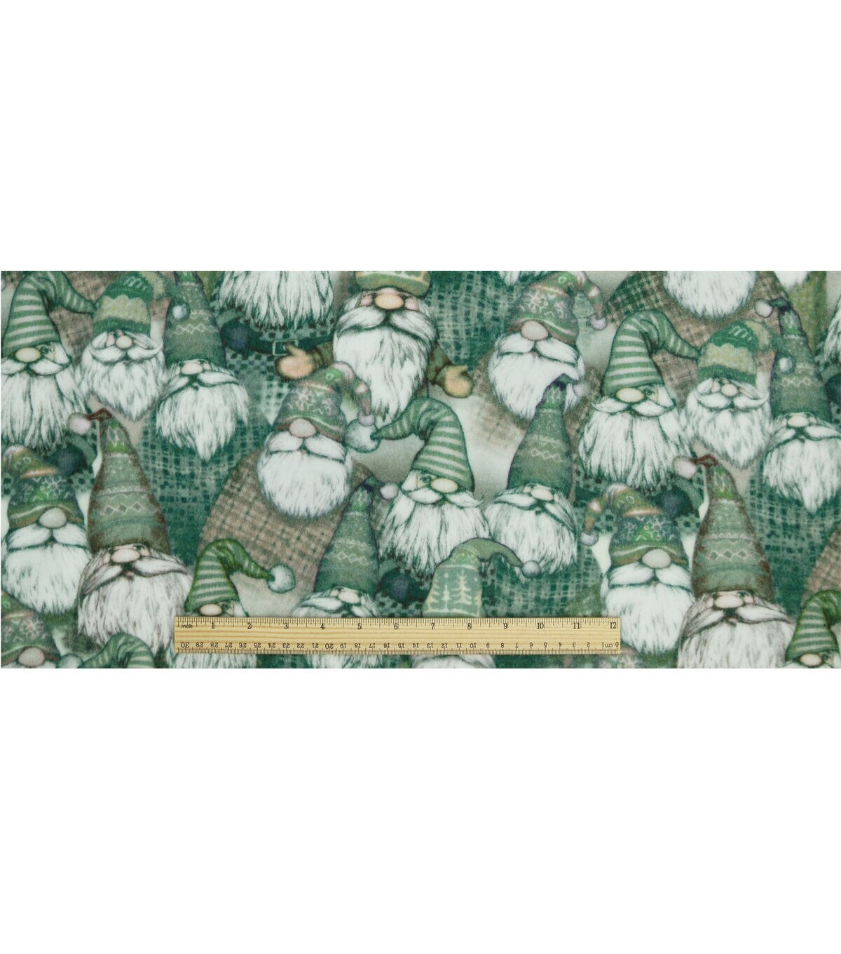 Green Gnomes Anti Pill Fleece Fabric