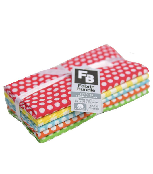 18 x 21 Checks   Dots 1 Cotton Fabric Quarters 5ct by Keepsake Calico