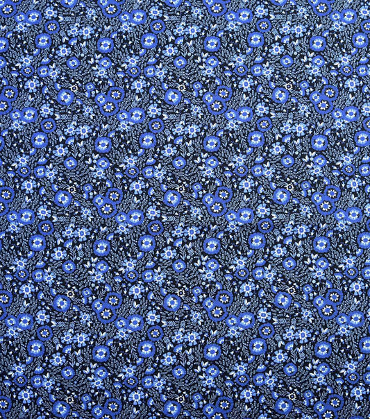 Blue Prairie Floral Quilt Cotton Fabric by Keepsake Calico