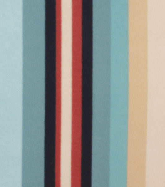 Blue Aztec Stripe Blizzard Fleece Fabric