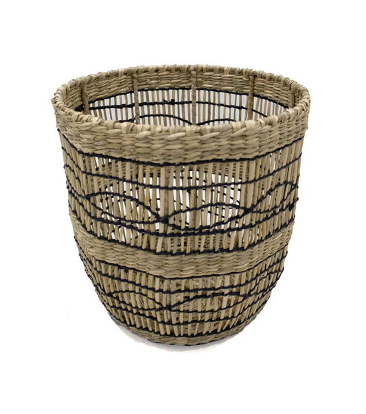 10 Seagrass Basket With Metal Frame by Place   Time