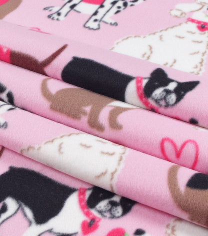 Love Dogs Blizzard Fleece Fabric