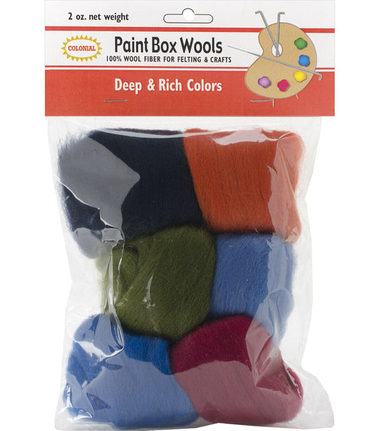 Colonial 6pk Deep   Rich Paint Box Wools