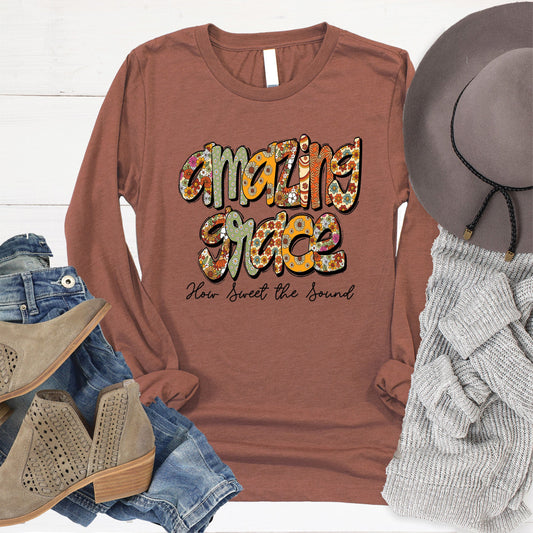 Amazing Grace Long Sleeve - Heather Chestnut - 20
