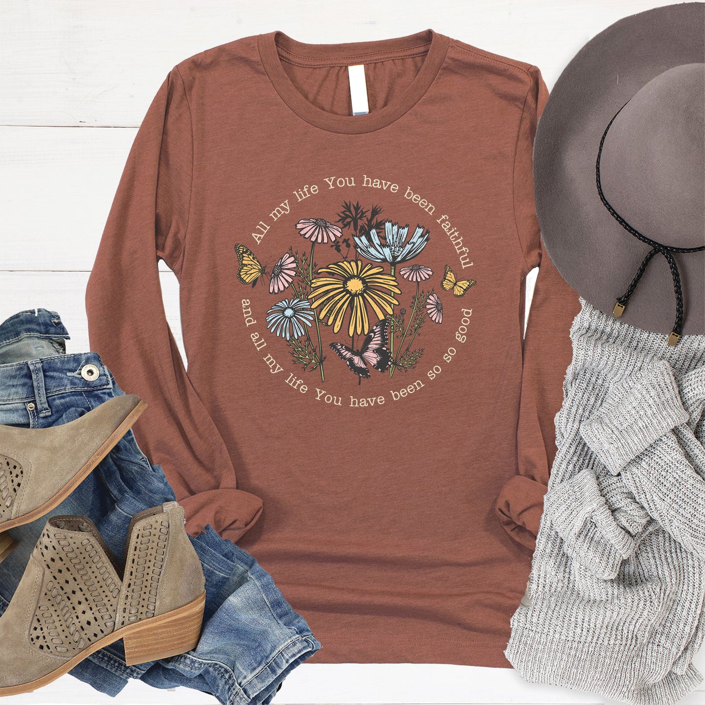 You Have Been Faithful Long Sleeve - Heather Chestnut - 20