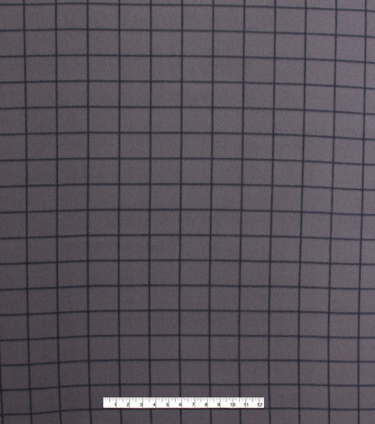 Fashion Gray Grid Blizzard Fleece Fabric