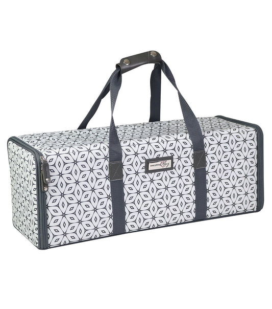 Everything Mary 22 Gray   White Geometric Die Cut Machine Carrying Case