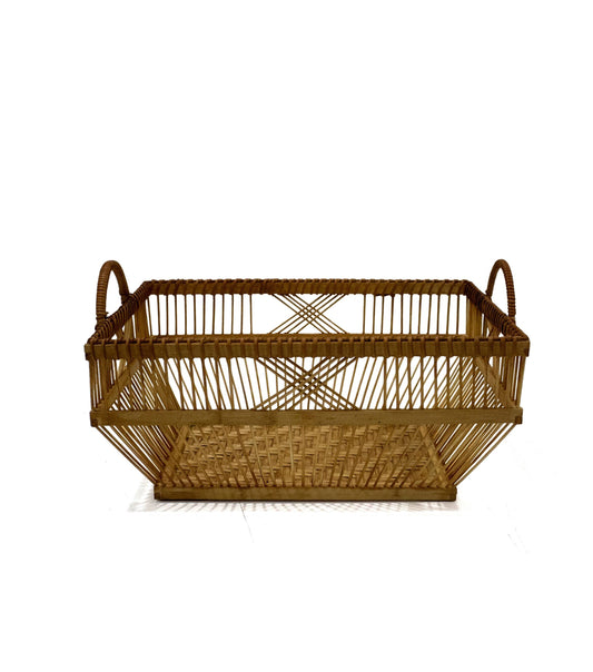 12 x 9 Bamboo Rattan Woven Basket by Place   Time