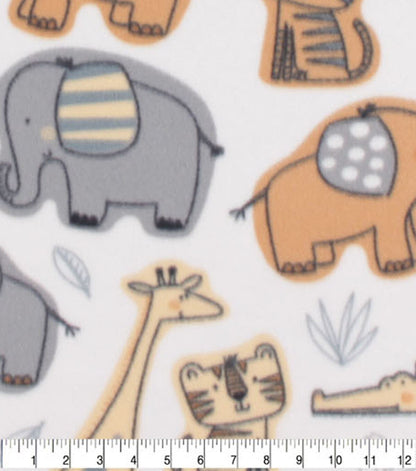 Jungle Animals Blizzard Fleece Fabric