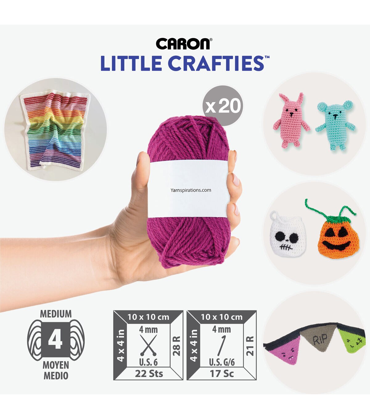 Caron Little Crafties Yarn 20pk