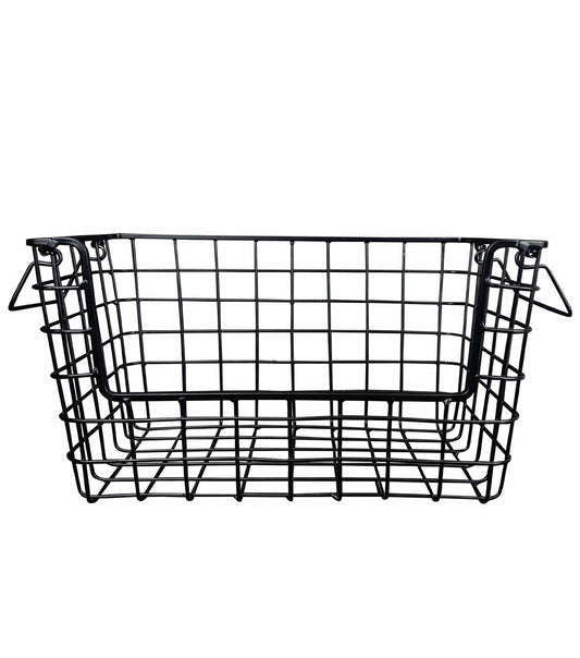 13 x 9 Black Metal Wire Basket by Place   Time