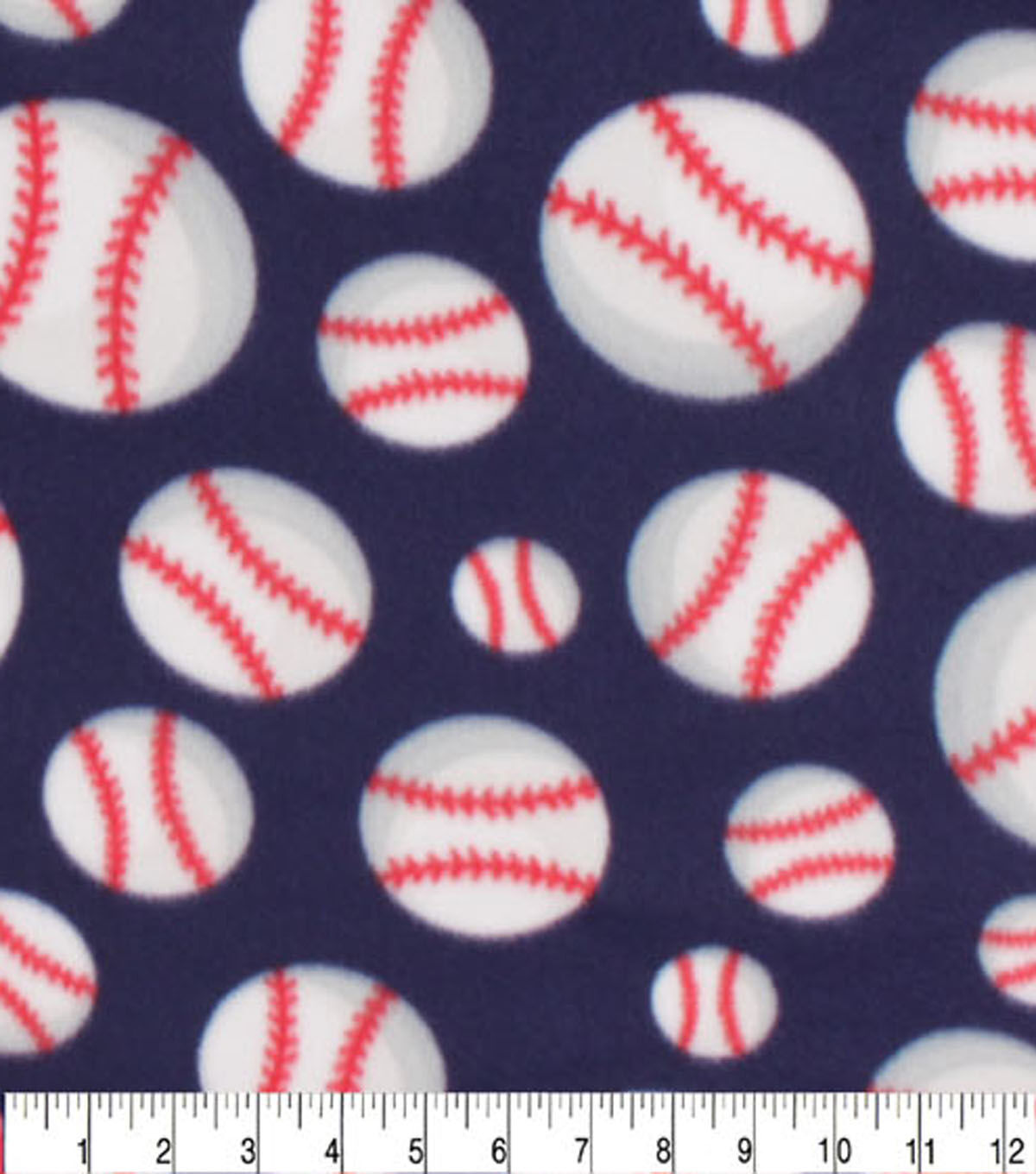 Baseball Blizzard Fleece Fabric