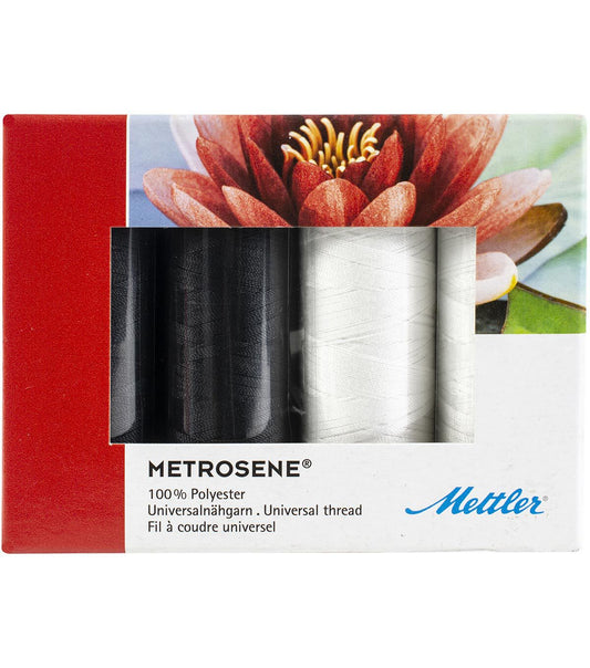 Mettler Metrosene Thread Kits 4 Pkg Black   White