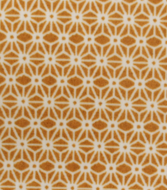 Geometrics on Gold Anti Pill Fleece Fabric