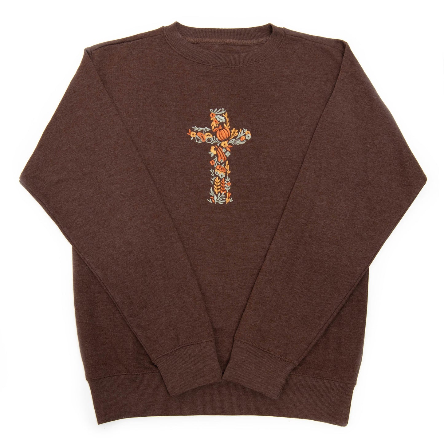 Embroidered Fall Cross Sweatshirt