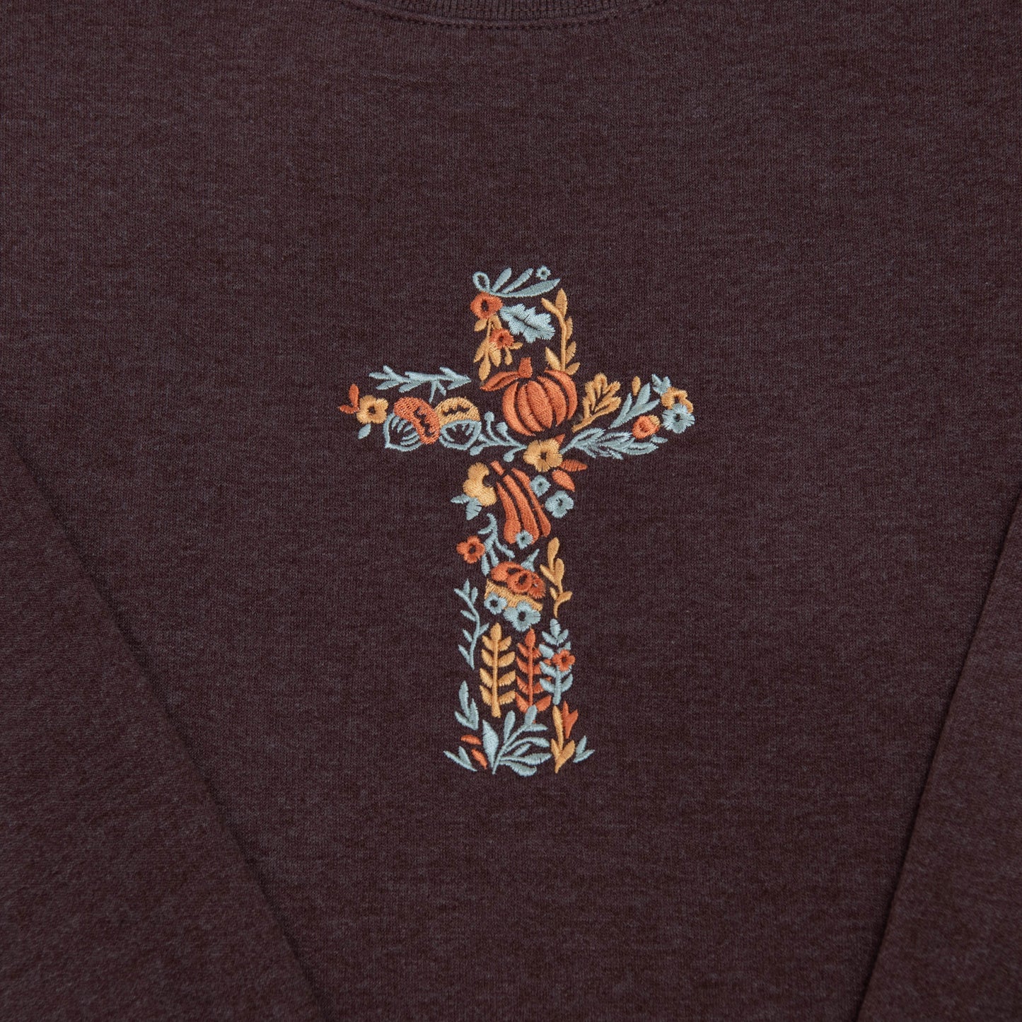 Embroidered Fall Cross Sweatshirt