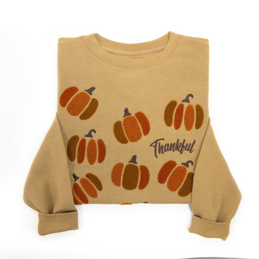 Embellished Thankful Sweatshirt