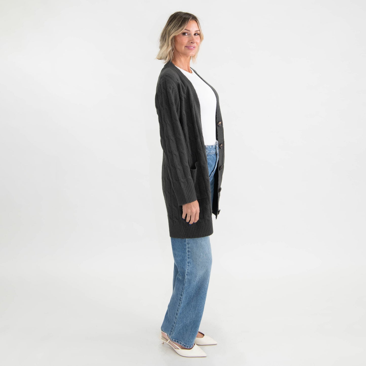 Be Still and Know Cable Knit Cardigan