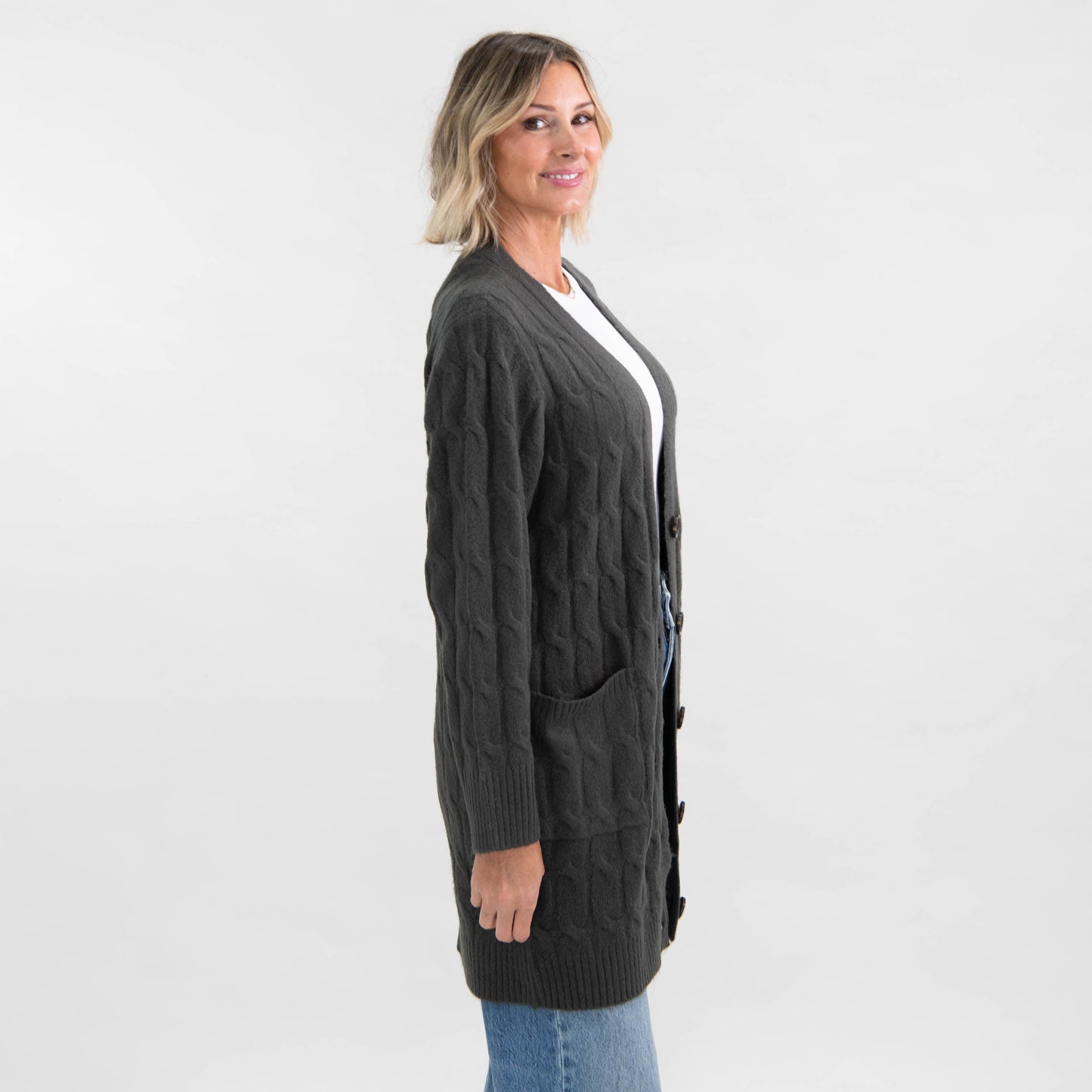 Be Still and Know Cable Knit Cardigan