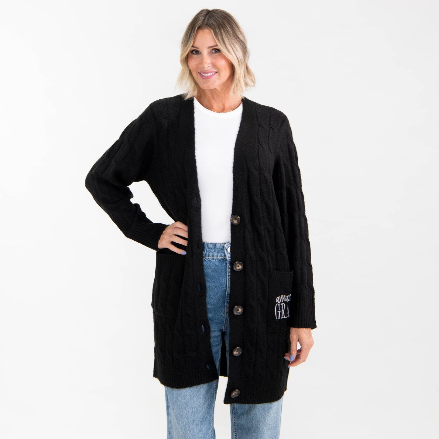 Amazing Grace Cable Knit Cardigan