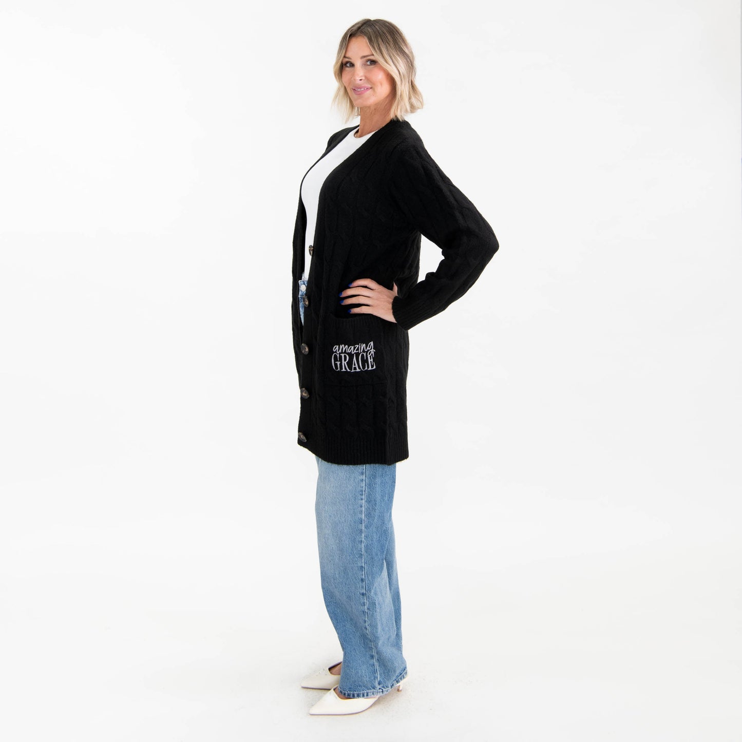 Amazing Grace Cable Knit Cardigan