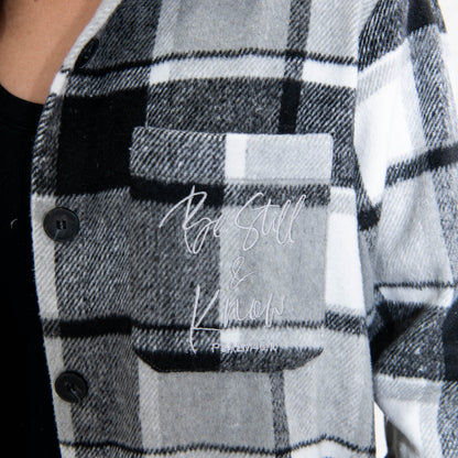 Be Still and Know Plaid Shacket