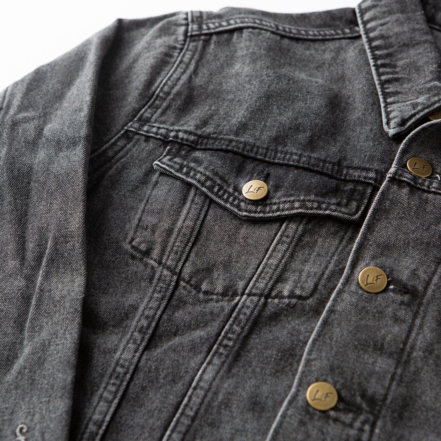 Vintage Washed Created With A Purpose Denim Jacket