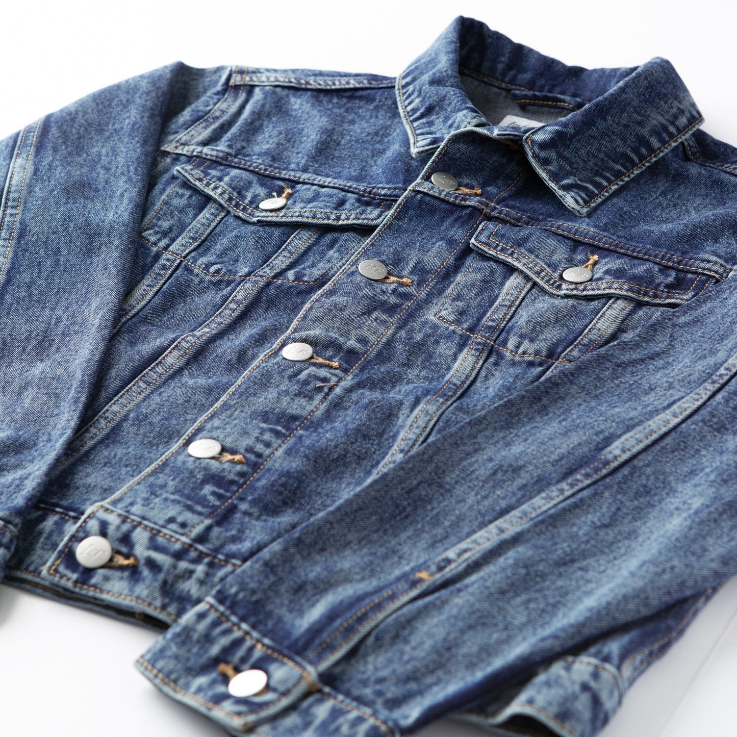 Vintage Washed Love in Faith Denim Jacket