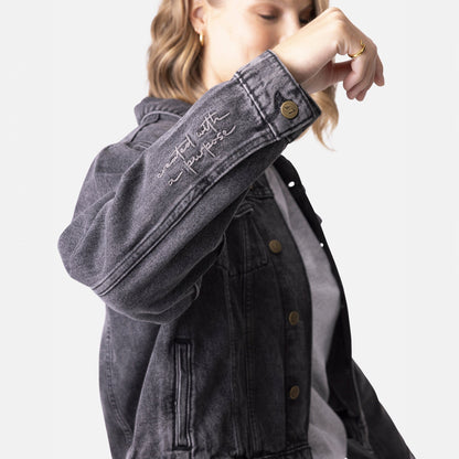 Vintage Washed Created With A Purpose Denim Jacket