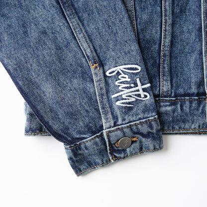 Vintage Washed Faith Denim Jacket