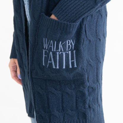 Walk By Faith Cable Knit Cardigan