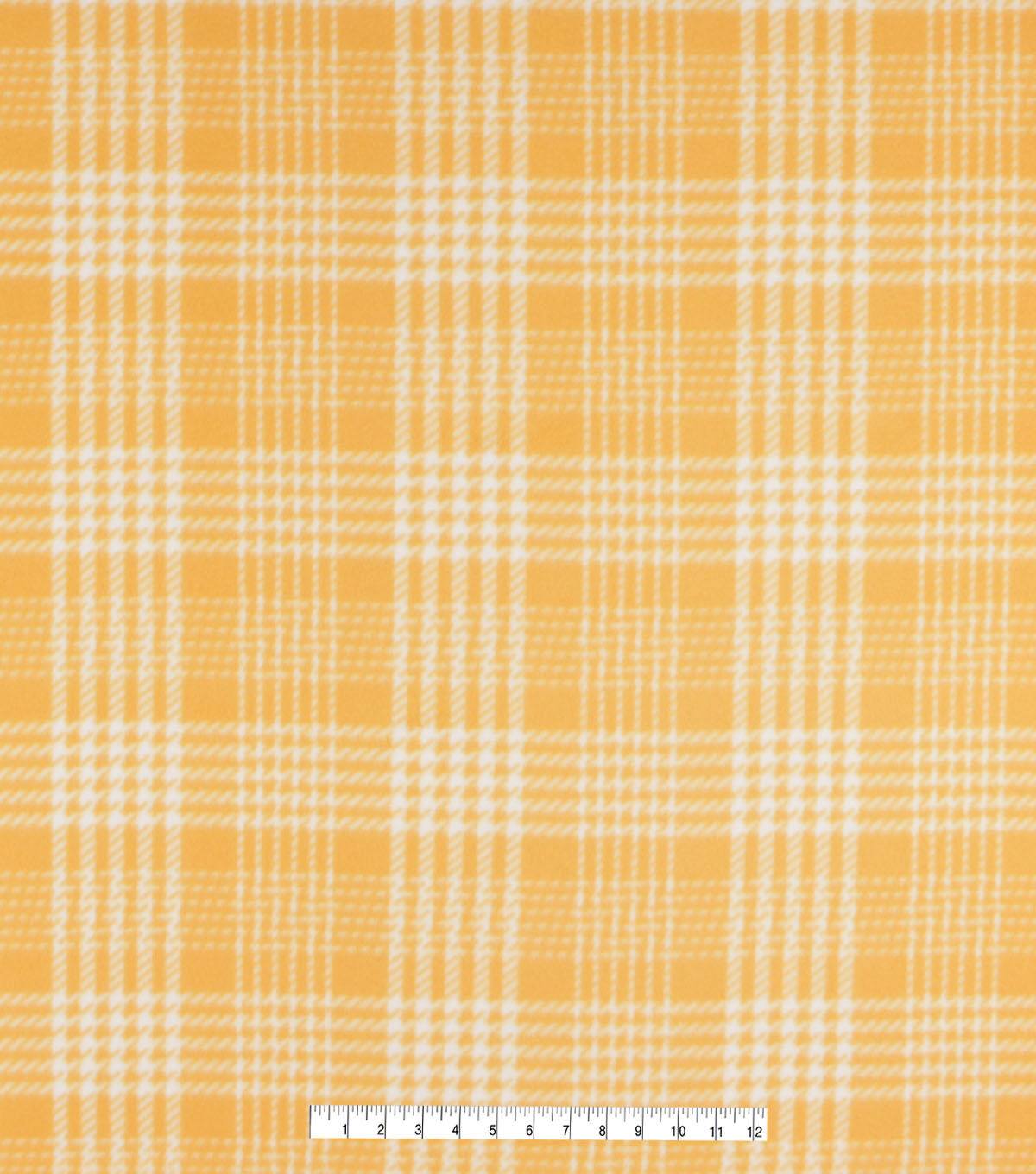 Mustard Plaid Blizzard Fleece Fabric