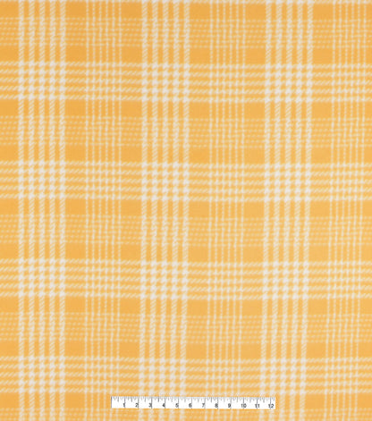 Mustard Plaid Blizzard Fleece Fabric